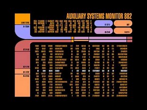 Star Trek LCARS - Auxiliary Systems Monitor