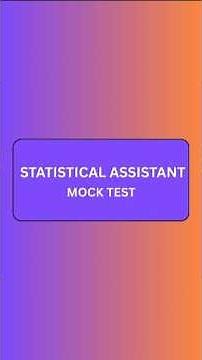 Statistical Assistant Mock Test | Part 2 | Kerala Psc