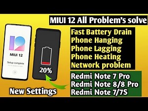 MIUI 12 All Problem's solve ! Fast Battery Drain/Phone Hanging/Phone Lagging/Network problem all Fix