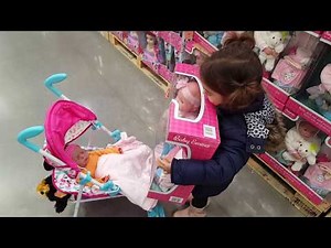 Little Girl Baby Doll Pushchair / Playing in the Store