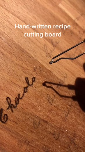 Bringing Hand-Written Recipes to Life on a Custom Cutting Board