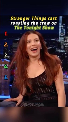 Stranger Things cast roasting the crew on The Tonight Show.#StrangerThings #TonightShow