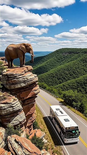 Elefante y león héroes salvan vidas en acantilados