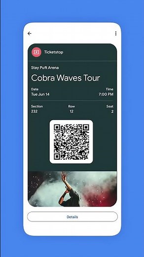 How to add an event ticket to Google Wallet on your phone