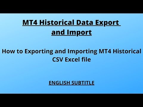 MT4 Historical Data Export and Import in Excel | English Sub-Title |