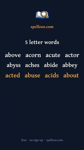 5 Letter Words | The Complete List #Shorts