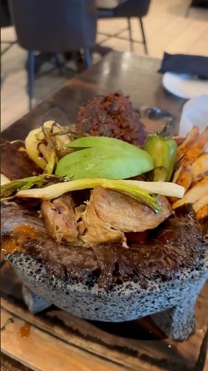 MOLCAJETES - authentic flavors of Mexico. Served in a traditional volcanic stone mortar.