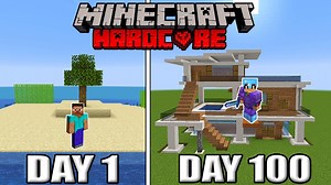 I survived 100 Days on a SURVIVAL ISLAND in Minecraft Hardcore (Hindi)