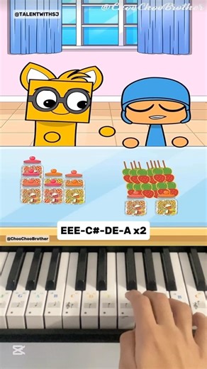 POV Never Close Your Eyes Around Them - Sprunki vs Pocoyo @ChooChooBrother - Piano Tutorial