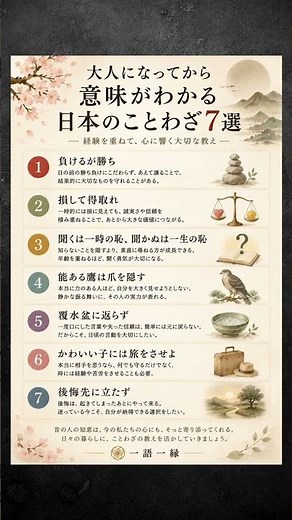 大人になってから意味がわかる日本のことわざ7選