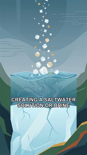 How does salt melt ice on roads?