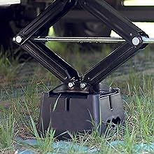 [Hot Item] Durable Trailer Jack Block, 2 Pack RV Leveling Blocks, Use for Any RV Jack Stands, Post, Foot, or Scissor Stabilizer RV Tongue