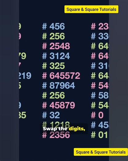 Reverse square numbers #mathfacts #facts #mathas #integer #mathhacks #science #mathctober #primenumb