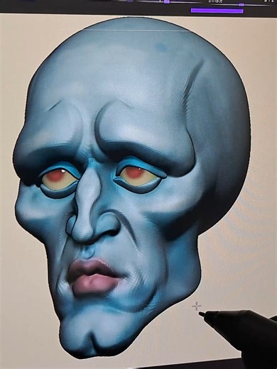 30 minutes sculpting a Gigachad head. Handsome Squidward edition. Staying consistent and sculpting something every day is worth more than a thousand hours of theory. It doesn’t have to be perfect. It just has to exist. Practice, have fun, repeat 💪🗿