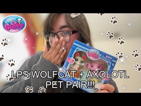 unboxing LPS PET PAIR WOLFCAT + PINK AXOLOTL!!! (divin' divas)