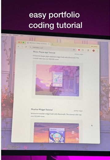 ⋆˚꩜｡ Another tutorial is here! This one is an easy portfolio website tutorial where i tried to walkthrough everything from design, HTML CSS, Javascript, exporting web assets, and hosting a website! 📽️Full tutorial on Youtube: Nashallery 👩🏻‍💻Full code on Github: nasha-wanich #coding #codingtutorial #portfolio #computerscience #portfoliotutorial