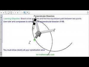 How to draw a perpendicular bisector