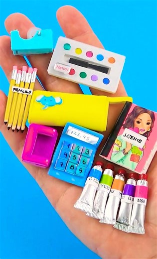 10 DIY miniature school supplies