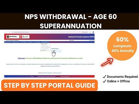NPS Full Withdrawal Process| NPS Superannuation Withdrawal | NPS Withdrawal