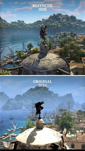 Assassin's Creed Black Flag Resynced vs Original Comparison 2013 & 2026