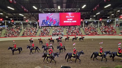 RCMP Musical Ride at the Armstrong Fair Grounds in August