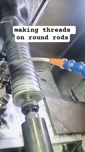 making threads on round rods #machine #cnc #machinerychannel #shortvideo #workmachinery