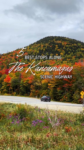 5 Best Stops Along The Kancamagus Highway in New Hampshire - Stunning Fall Road Trip #fallroadtrip #newhampshiretiktok #autumnaesthetic🍂