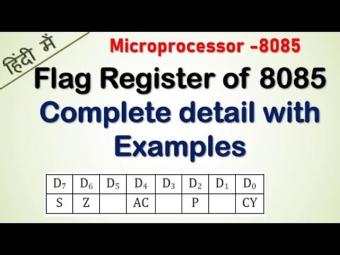 Flag register of 8085 Microprocessor Hindi | Program status word of Microprocessor 8085