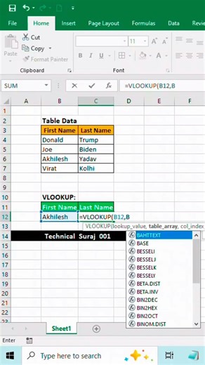 How to Use VLOOKUP in Excel | Excel Formula Tutorial #excel #vlookup #shorts