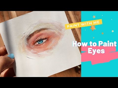 ✨Step by Step Realistc Eye Painting for beginners 🎨 + Asthetic Eye Demo🌸