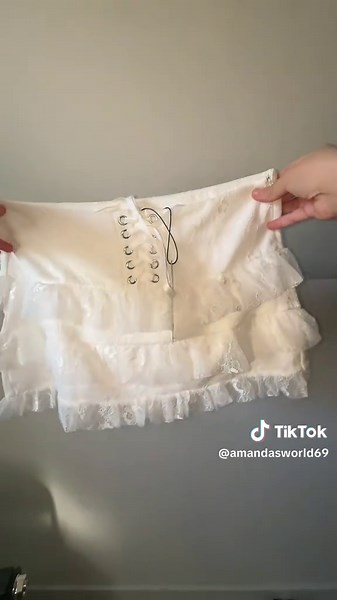 White lace skirt for your next date 🤍🤍🤍 #tiktokshop #skort #skirt #lace #laceskirt