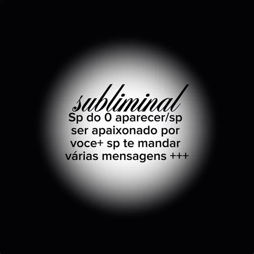 #SUBLIMINAL Informações: ★- Esse subliminal tem mais de 200 afirmações ★- Ele serve para o seu sp criado do 0 aparecer ou para o seu sp começar a gostar de você ★- Não possui afirmações negativas ★- Se quiser mando as afirmações no privado ★- Não tem limite de escutas ★- Qualquer dúvida mande nos comentários ★- Aceito pedidos Mande seus resultados nos comentários!! O fundo não é meu! Pedido @ᡕᠵデᡁ᠊╾━ Me desculpe se o áudio estiver muito alto Qualquer coisa me avise nos comentários que eu reposto 