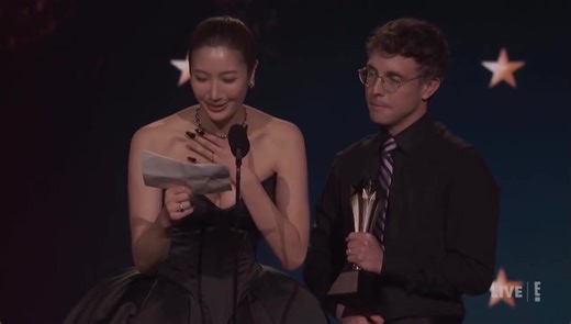 Ejae and Mark win best song!!! #Ejae #CriticsChoiceAwards #marksonnenblick