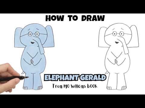 How to Draw Elephant Gerald! 🐘 | Mo Willems Art Tutorial