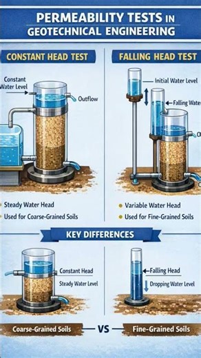 comparison between constant head and falling head permeability test #engineering #dreamtrackai
