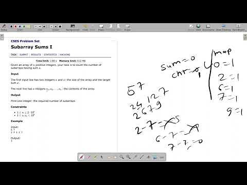 CSES | Subarray Sums I