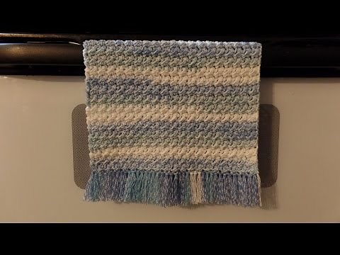 Easy Crochet a Moss Stitch Cotton Dish Towel Bagoday Crochet Tutorial #328