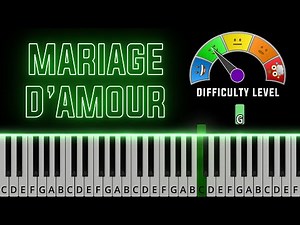 Mariage d'Amour - Paul de Senneville | EASY MEDIUM Piano Tutorial + Sheet Music (PDF)