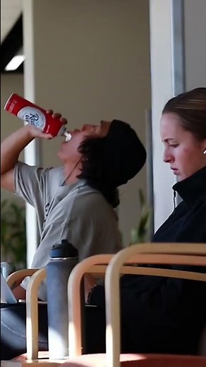 Eating loud in the library prank