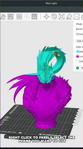 Model too big to print? Cut it perfectly in 60 seconds.#3dprinting #3dprintingtips #flashforge #fyp