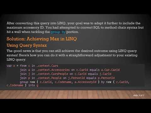 How to Select Max in LINQ Queries: A Clear Guide