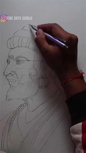 16K views · 1.3K reactions | जय भवानी जय शिवाजी  #Shivaji #Mahadev #chhatrapatishivajimaharaj #Fineartsguruji . . . #lordrama #shorts #drawing #sketch #art #myartchallenge﻿﻿ #pencilsketch #pencil #pencilart #drawingsketch #drawingchallenge﻿﻿ #viral #sketches #artist #reels #sketching #sketchbook #illustration #draw #charcoaldrawing #graphitedrawing #reelsinstagram #hardwork #hardworkpaysoffs #Hanuman | Fine Arts Guruji | Facebook