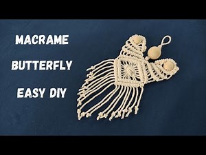 Macrame Butterfly Wall Hanging Tutorial | Easy DIY Boho Decoration