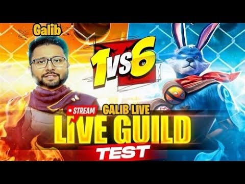 1 VS 6 😱 GALIB LIVE GUILD TEST 🔴 | Insane Clutch Gameplay | Free Fire Live Today
