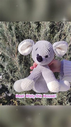 Easy Plush Mouse Crochet Pattern 🐭 (Beginner Friendly!) #shorts #amigurumi