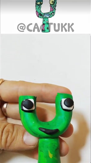 Making Sprunki OC U (from Alphabet Lore) Out of clay! #sprunki #incredibox #clay ‪‪@cactukk