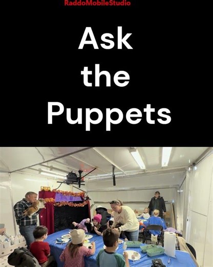 Puppet show and painting matching puppets