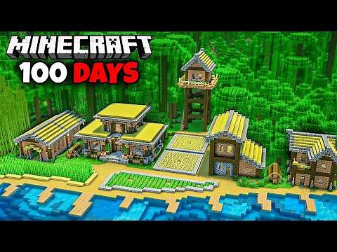 I Survived 100 Days In The Jungle In Minecraft!