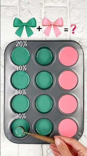 Teal & Blush Gradient Palette #colorpalette #colormixing #colormix #satisfying #artshorts #colors