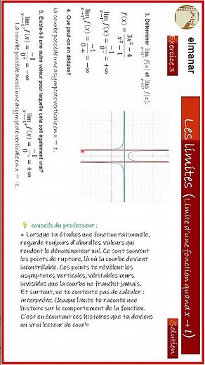 conseils du professeur Asymptotes verticales et horizontales
